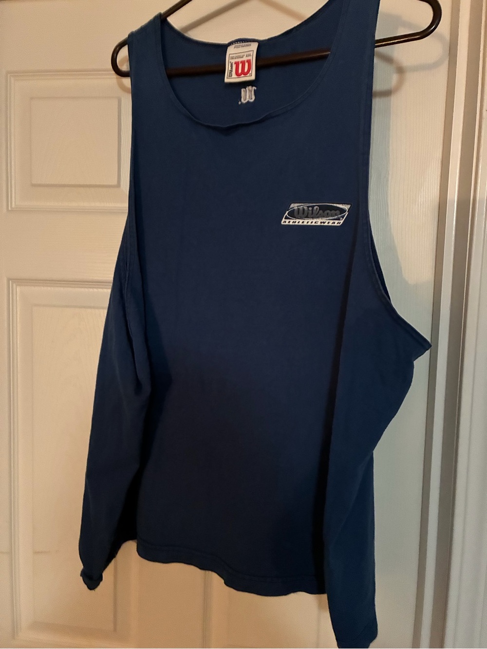 Wilson Blue Athletic Men’s Tank Top with Chest Logo. Vintage